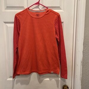 Patagonia Red Shirt Capilene 3 Midweight‎ Crew Womens Large Polartec L/S 44432